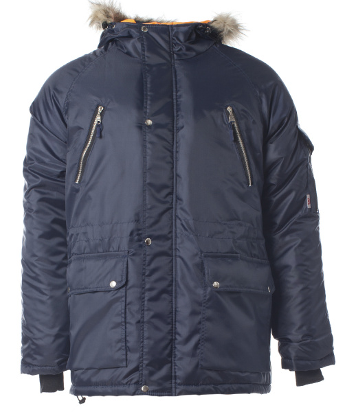 Куртка зимняя "Аляска" т.синий (тк.Оксфорд)
